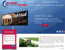 Tablet Screenshot of enlacespublicidad.com